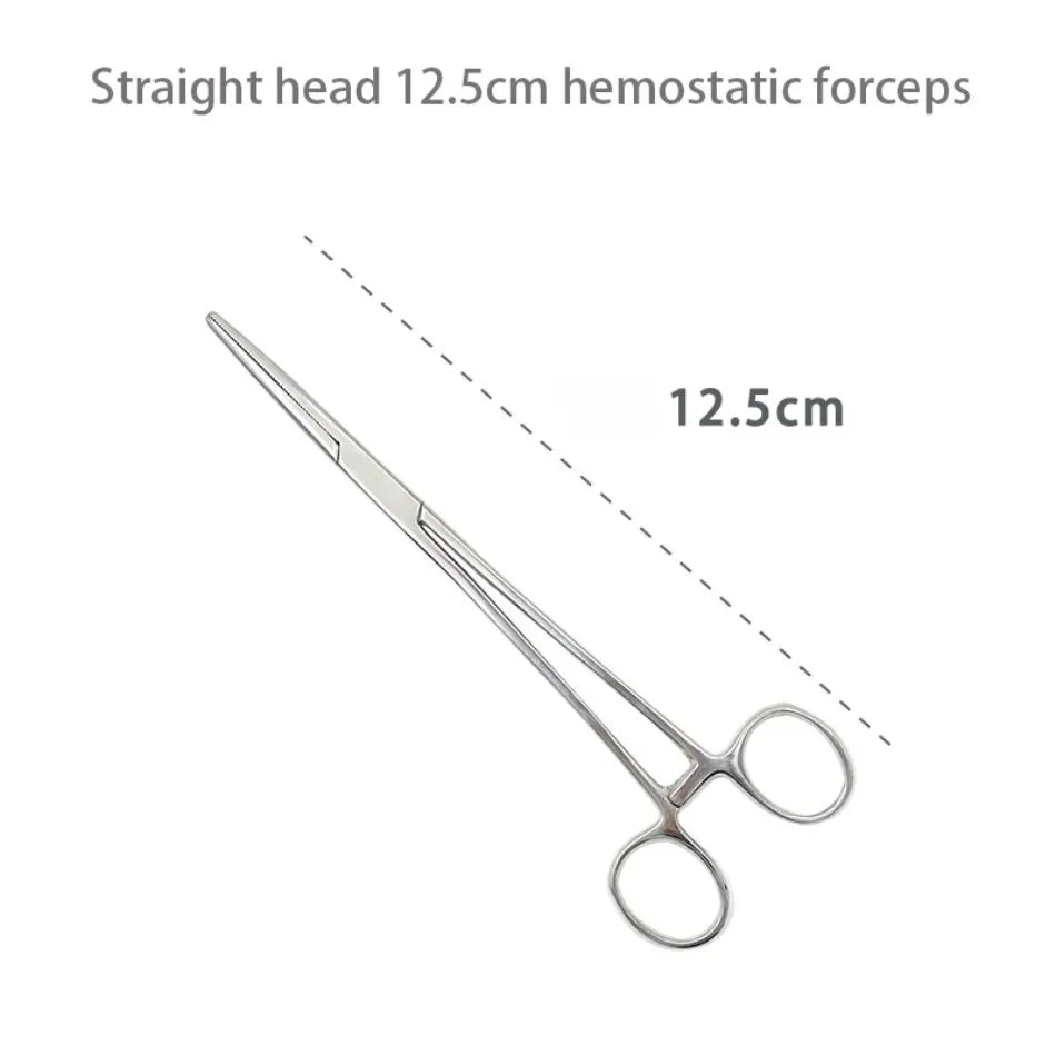 Pinzas hemostáticas de acero inoxidable, pinzas quirúrgicas vasculares, codo r