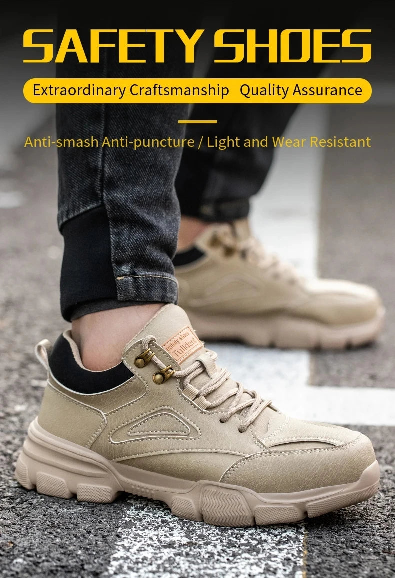 High quality men's safety shoes work sneakers with hebi 