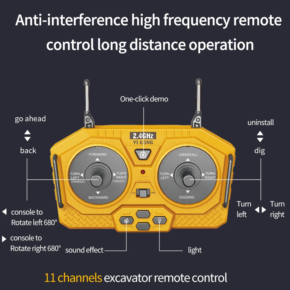 2.4G Remote Control Excavator Engineering Vehicle Truck Truck 