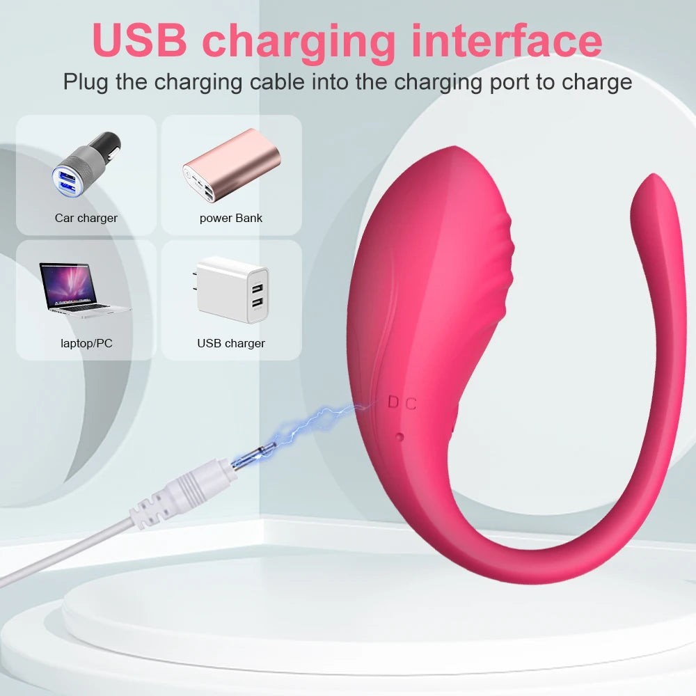 Vibrador inalámbrico con Bluetooth para mujer, estimulador de clítoris, huevo