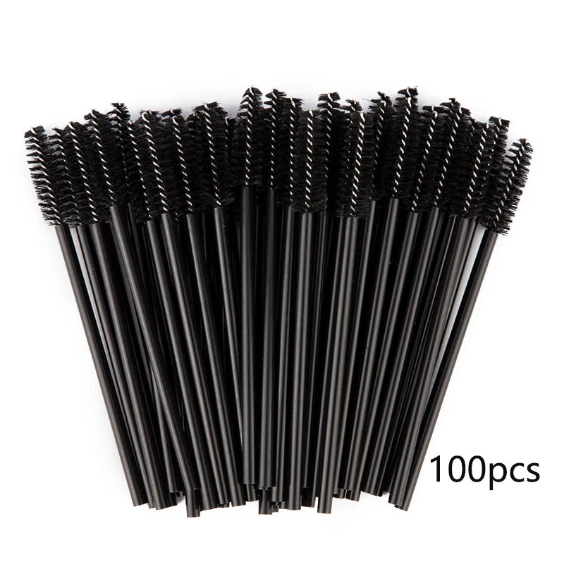 Disposable Mascara Wands Eyelash Applicator Brush Spoolies for Ext 