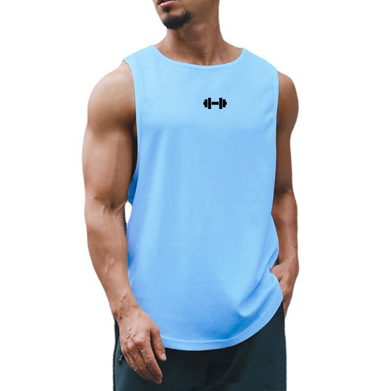 Camiseta sin mangas de verano para hombre, ropa de entrenamiento de Fitness, secado rápido, ajustada, culturismo, chaleco de baloncesto a la moda