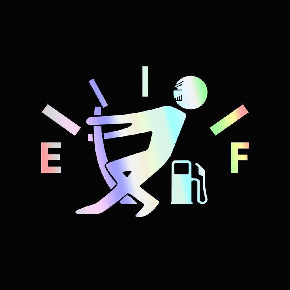 Funny car stickers high fuel consumption decal peg 
