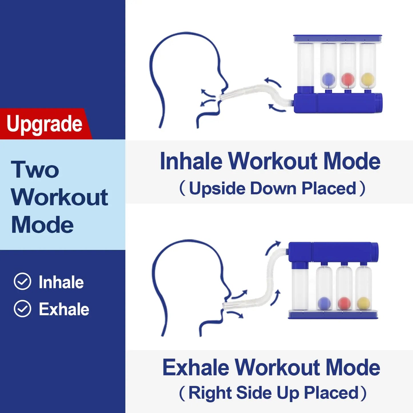 Breathing exercise device for home use, exercise device 