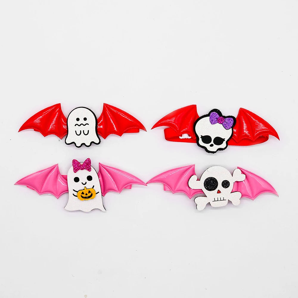 50 pieces. Halloween Decoration Dog Accessory Wings Dog Bow Skull Pumpkin Cat Grooming