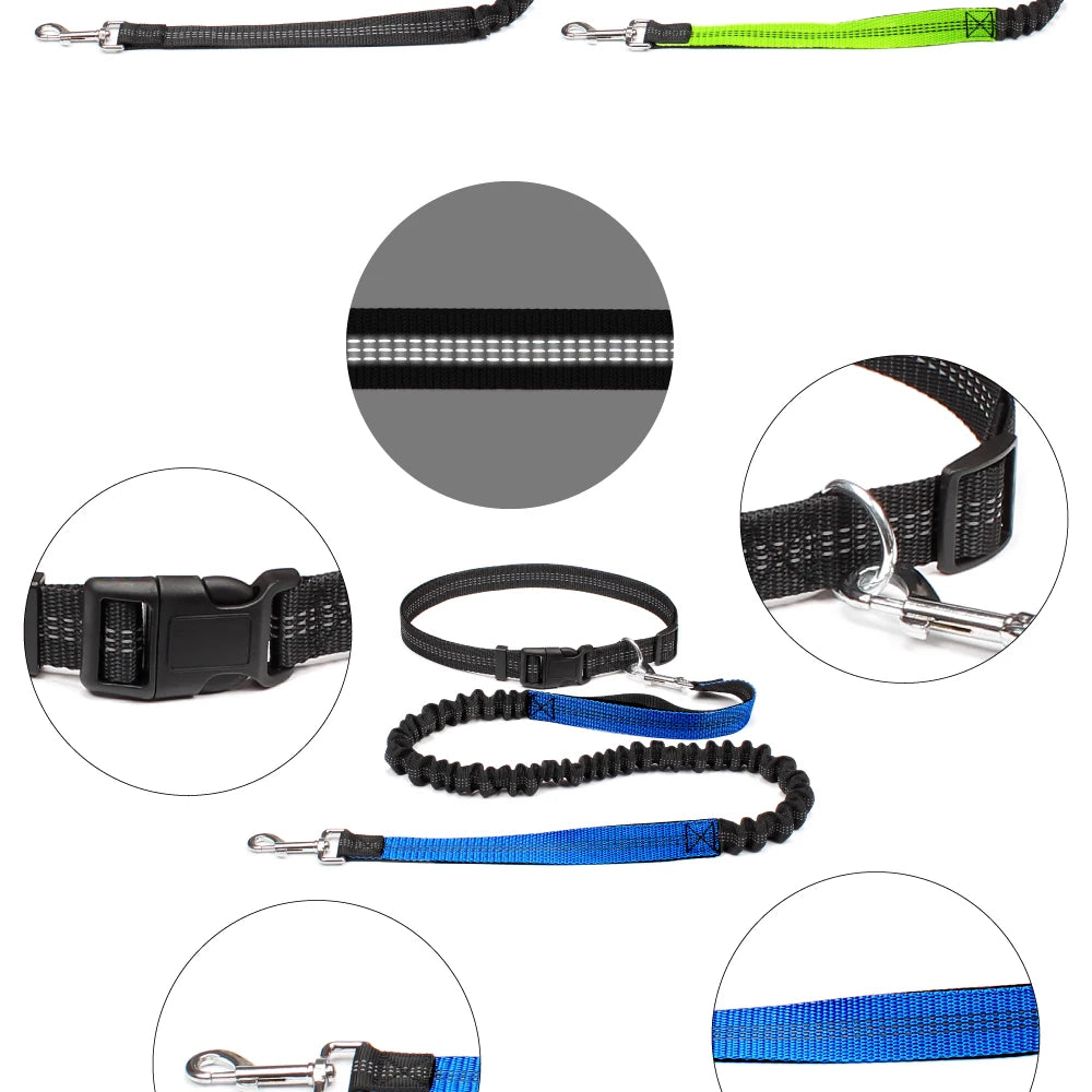 Dog Leash for Walking Running Jogging Adjustable Waist Belt C 