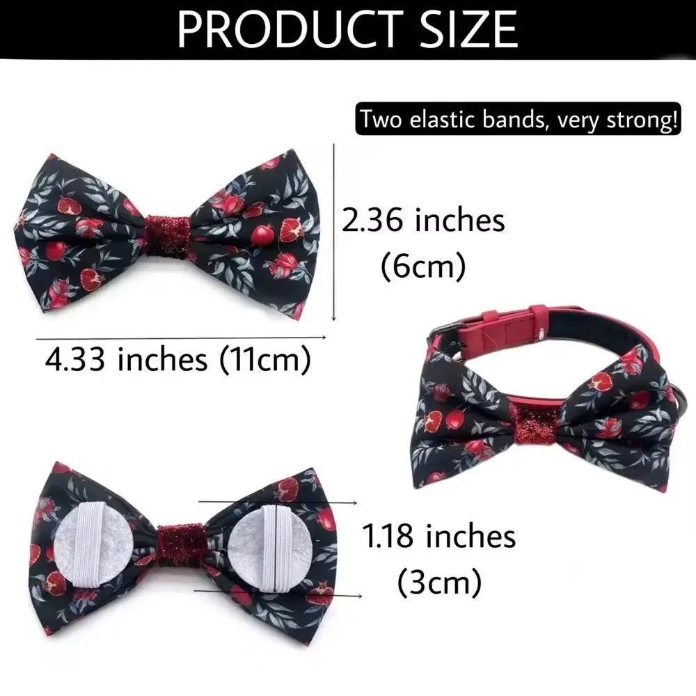 50/100 Pcs Mixcolor Pet Products Bow Tie Summer Fruit Style Co