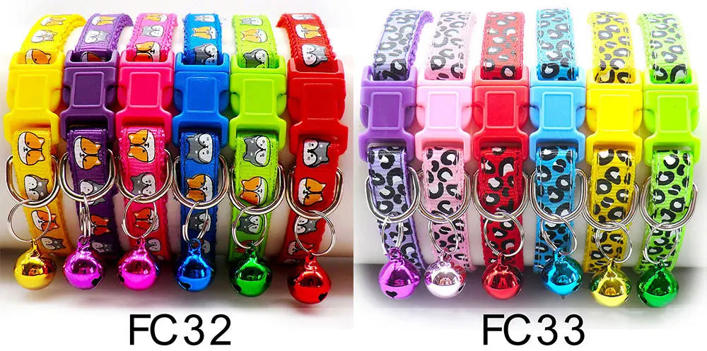 Adjustable Cat Collar with Bell Puppy Kitten Collar Wholesale 