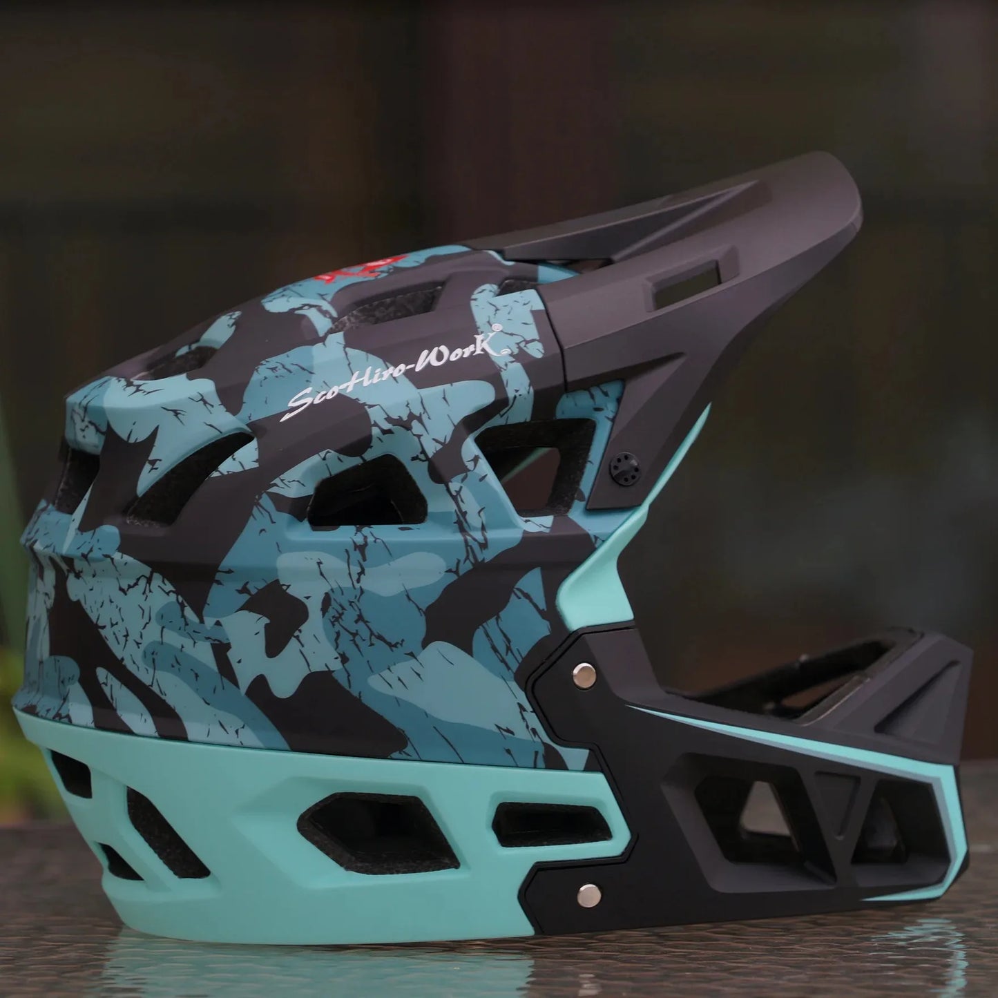 Casco de ciclismo ultraligero de cara completa para hombre y mujer, equipo profe