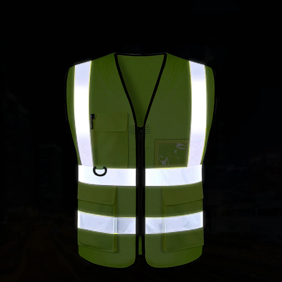 Chaleco de seguridad reflectante de alta visibilidad, chalecos reflectantes de seguridad ajustables, tráfico nocturno al aire libre para correr, ciclismo y Deportes