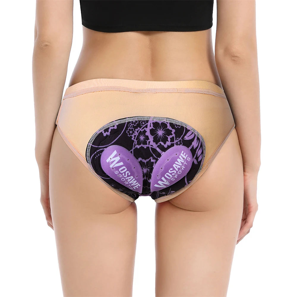 WOSAWE-pantalones cortos de ciclismo para mujer, ropa interior transpirable con