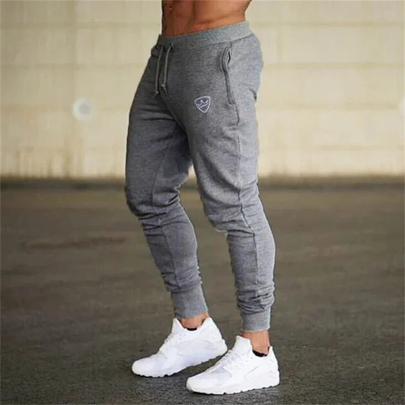 Pantalones deportivos con estampado para hombre, pantalón de chándal elástico