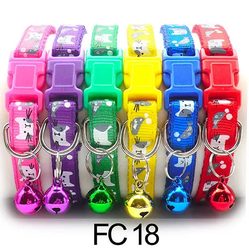 Adjustable Cat Collar with Bell Puppy Kitten Collar Wholesale 