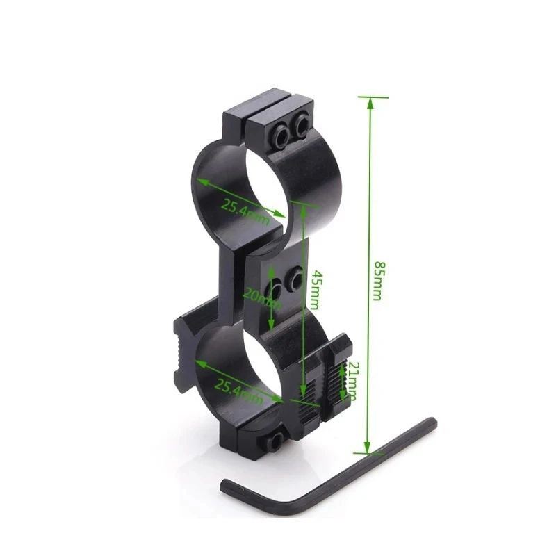 Nuevo tubo de abrazadera para Rifle figura 8 fijación anillos duales montaje con riel Picatinny Glock pistola mira linterna Ar 15 Accesorios