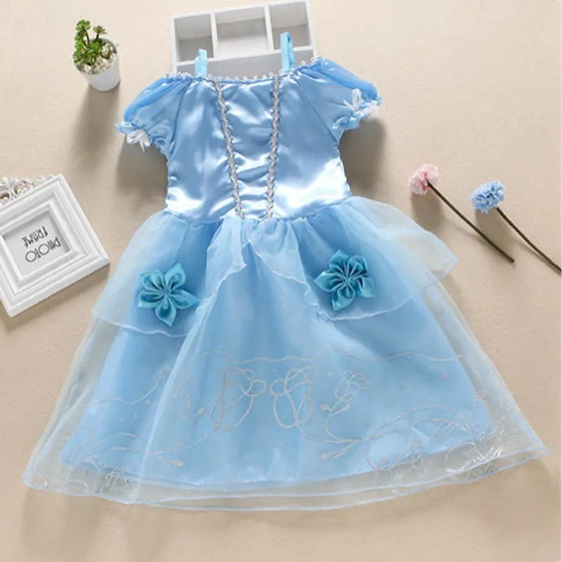 Girls Princess Dress Cinderella Snow White Aurora So Costume 