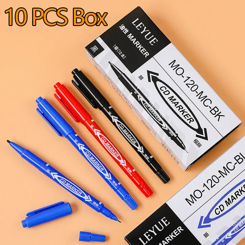 Double-sided waterproof permanent marker pens, double-sided marker pens co