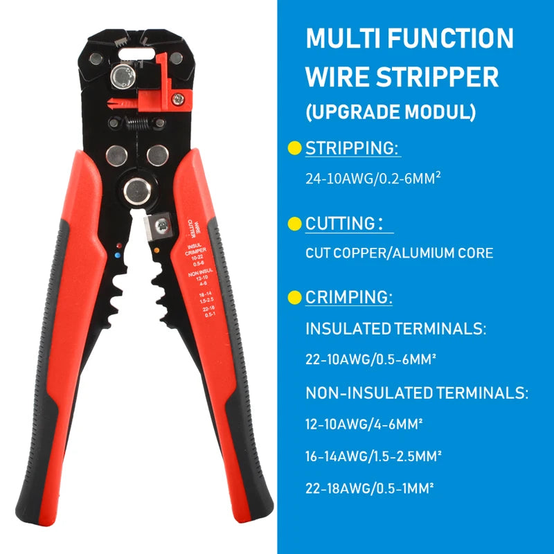 Adjustable Automatic Cable Crimper Multifunctional Wire Stripper Pliers 