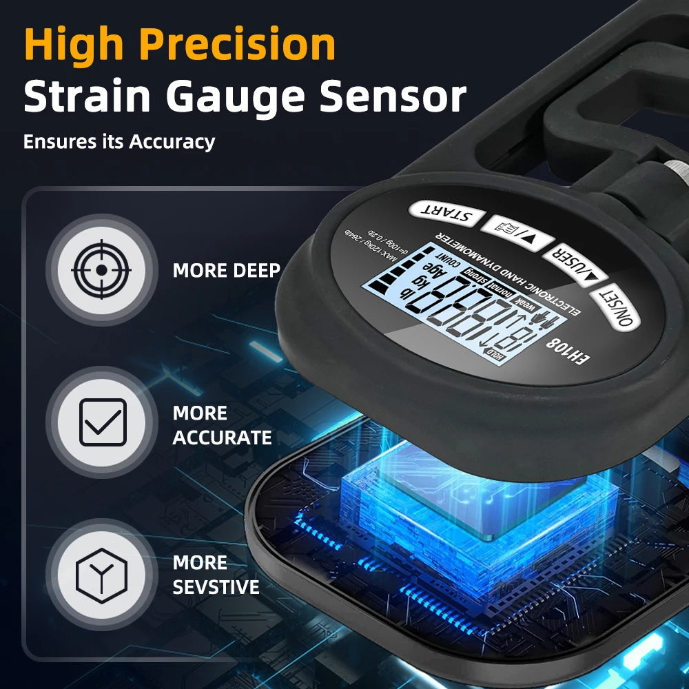 Digital handheld dynamometer for strength training electronic meter 
