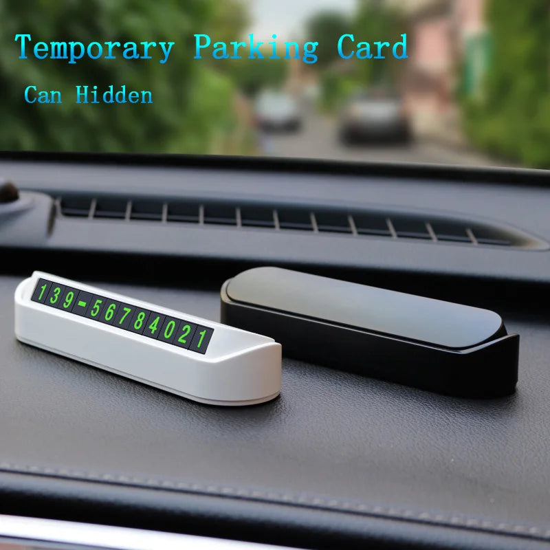 Car Temporary Parking Card Telephone Number Plate 