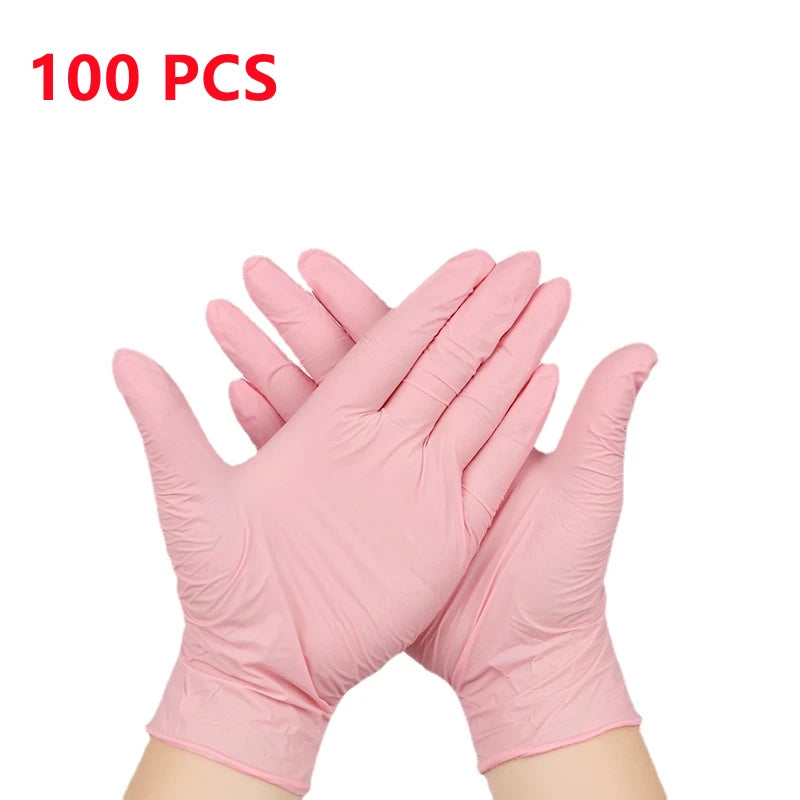 Guantes desechables de nitrilo, paquete de guantes de nitrilo sin látex en polv