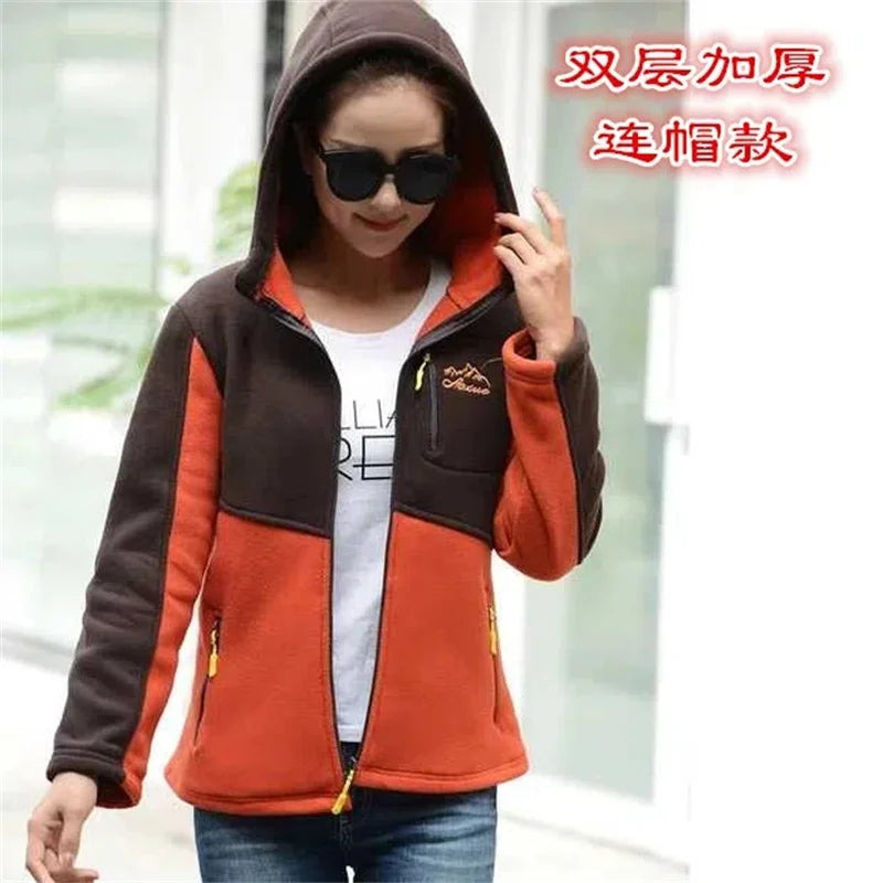 Plus Size Thick Plush Sweatshirt Women's Young and Medium Fleece Coat 