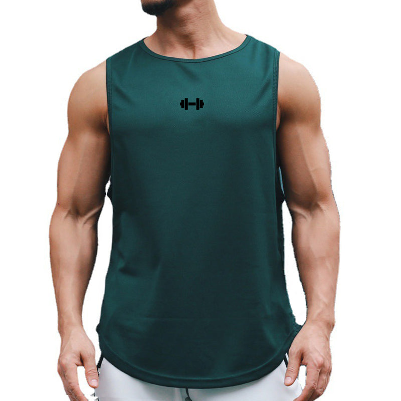 Camiseta sin mangas de verano para hombre, ropa de entrenamiento de Fitness, secado rápido, ajustada, culturismo, chaleco de baloncesto a la moda