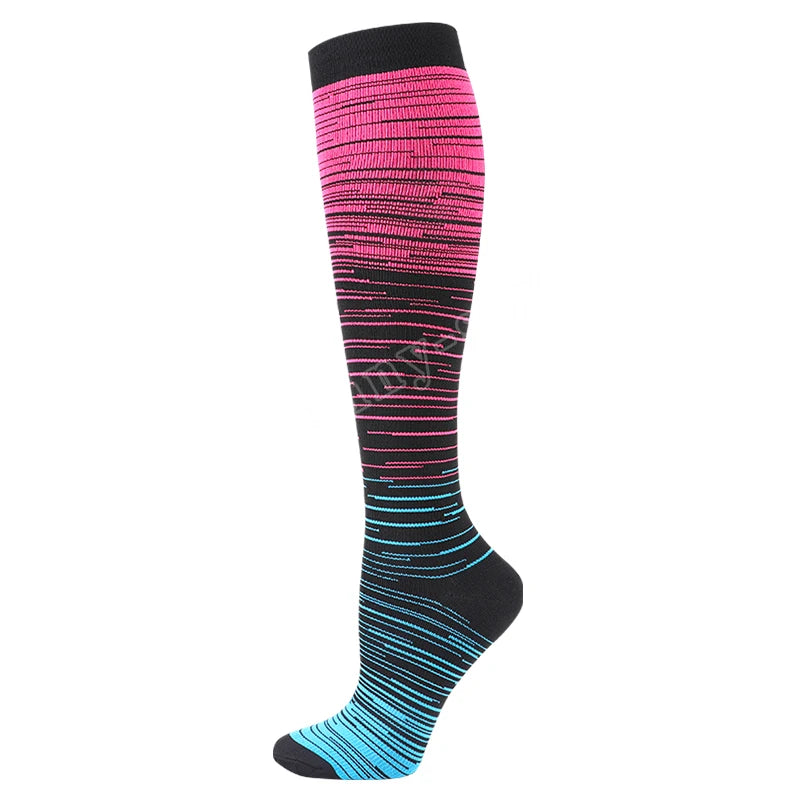 Running Compression Stockings Marathon Hiking Sports Socks 