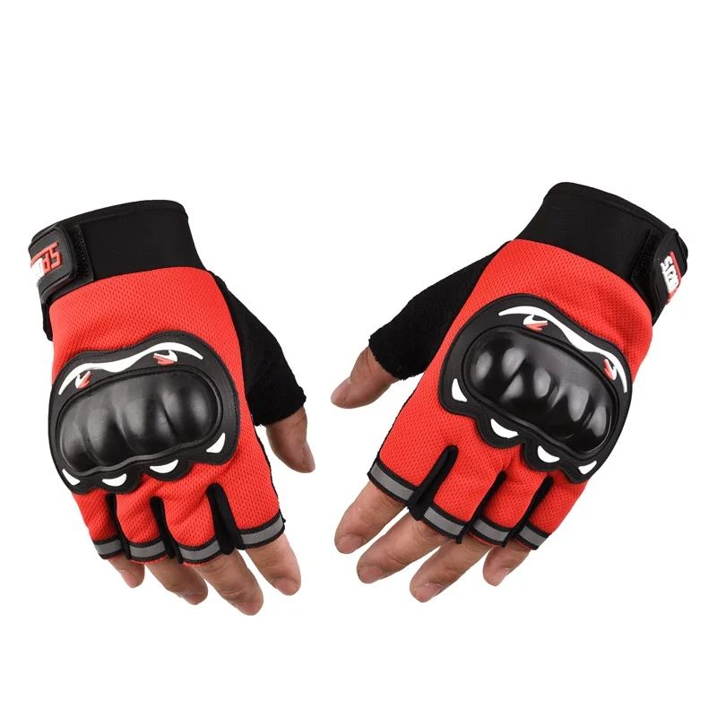 Guantes de motocicleta para hombre, guantes de carreras con dedos cerrados transpirables para deportes al aire libre, conducción en bicicleta cruzada
