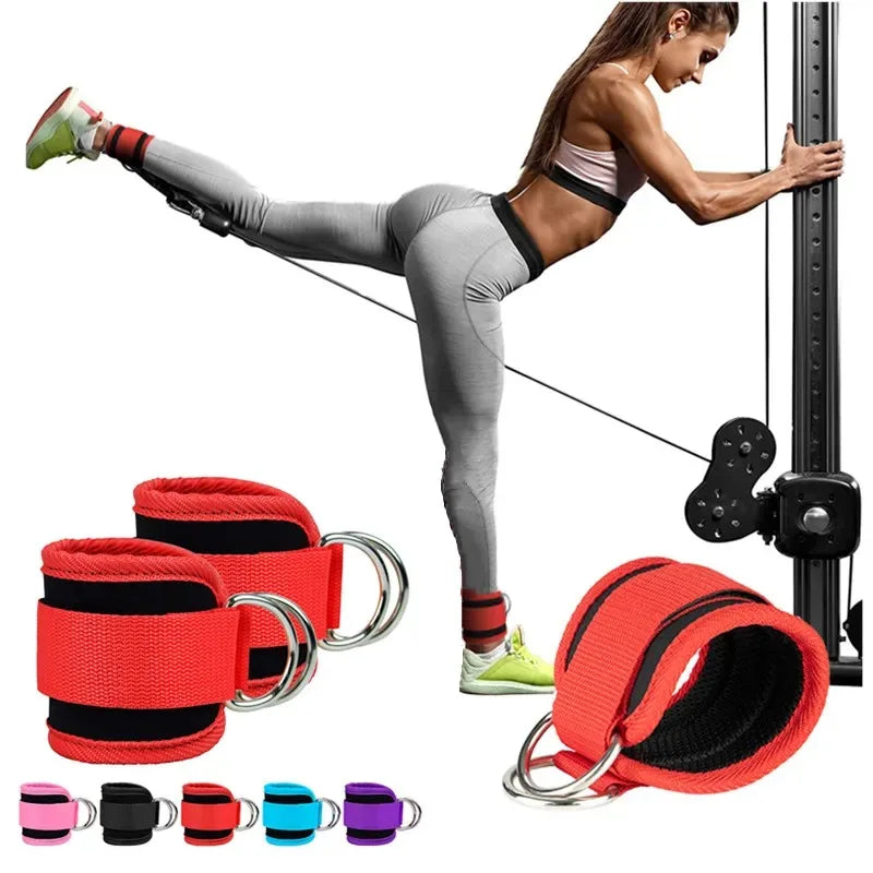 Cable Ankle Straps Double D Ring Ankle Cuffs for Training 