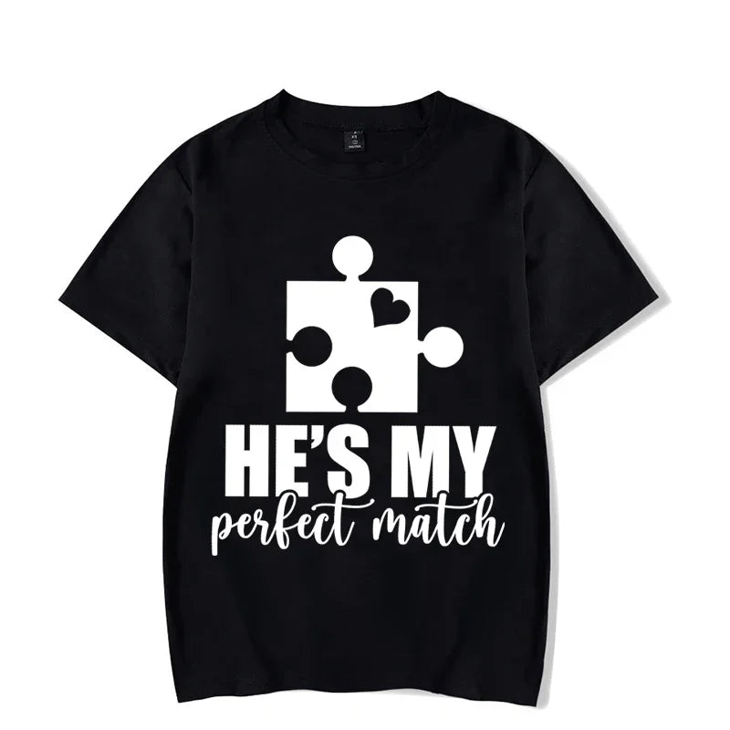 "She's My Perfect Match" Unisex T-Shirt, Short Sleeve T-Shirt 