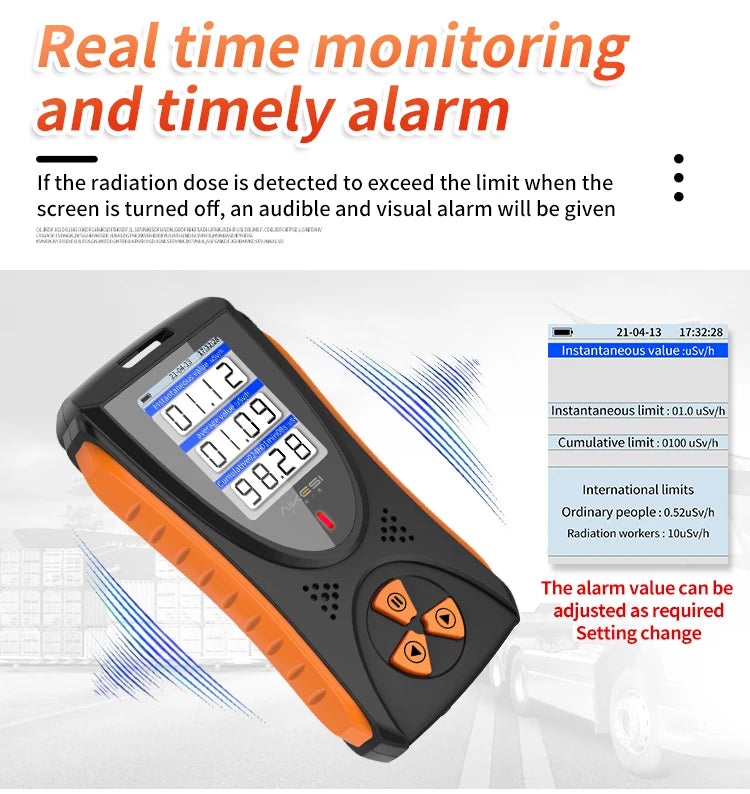Geiger-Detector de radiación Nuclear, contador de rayos X, Beta Gamma, dosímet
