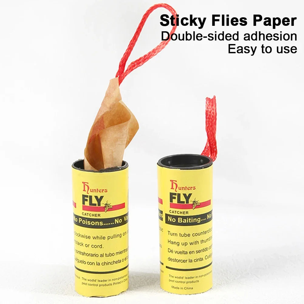 Papel adhesivo desechable para moscas, trampa para insectos, Control de plagas,