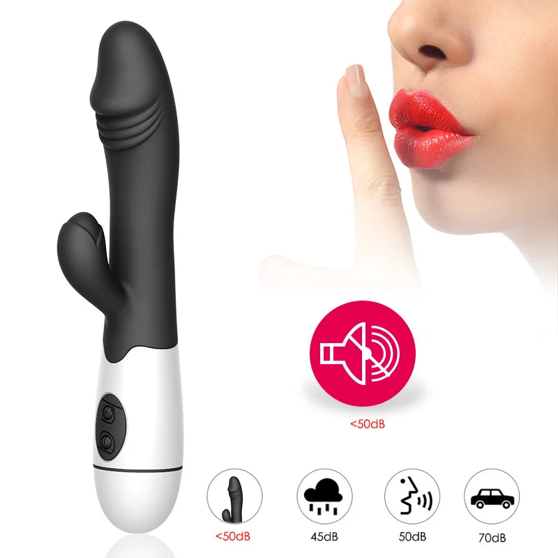 30 Speed ​​Dual Motor Rabbit Vibrator Silicone Sex Toy for Women 