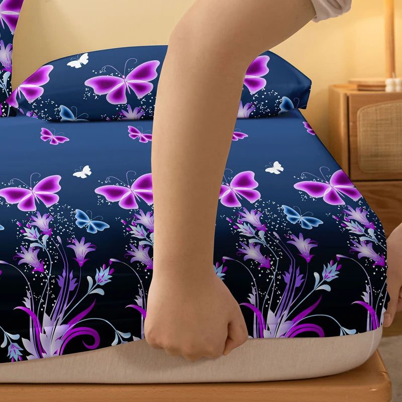 sábana con estampado de plantas para hombre y mujer, ropa de cama sencilla