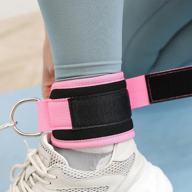 Correas de tobillo de Cable, doble anillo en D, puños de tobillo para entrenami