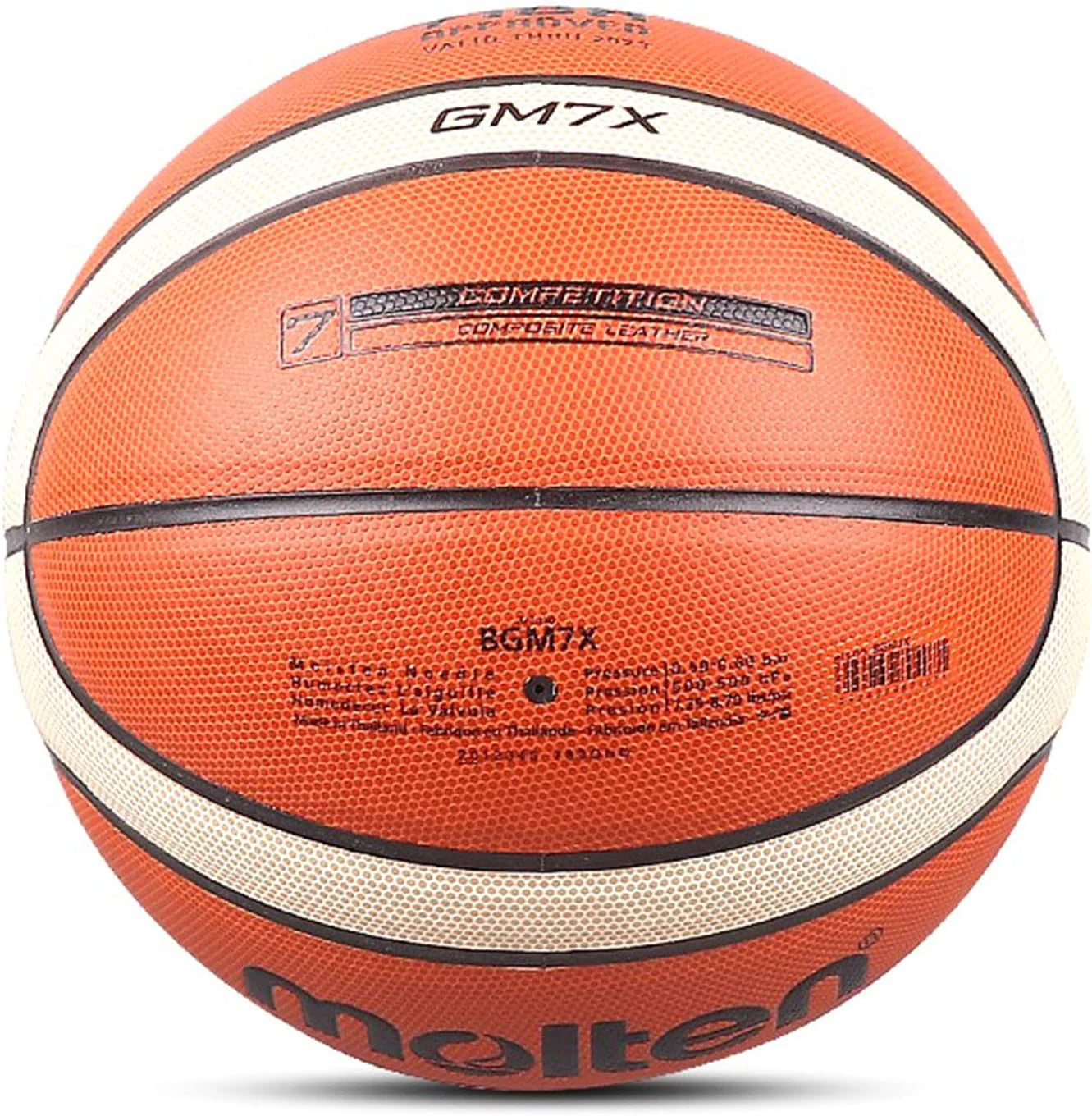 Molten GM7X pelota estándar de baloncesto para hombre y mujer, equipo de pelota de entrenamiento con certificación oficial