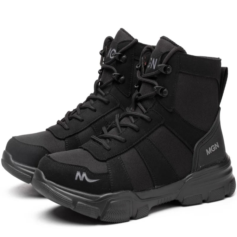 Botas de trabajo indestructibles, zapatos de seguridad con punta de acero, zapat