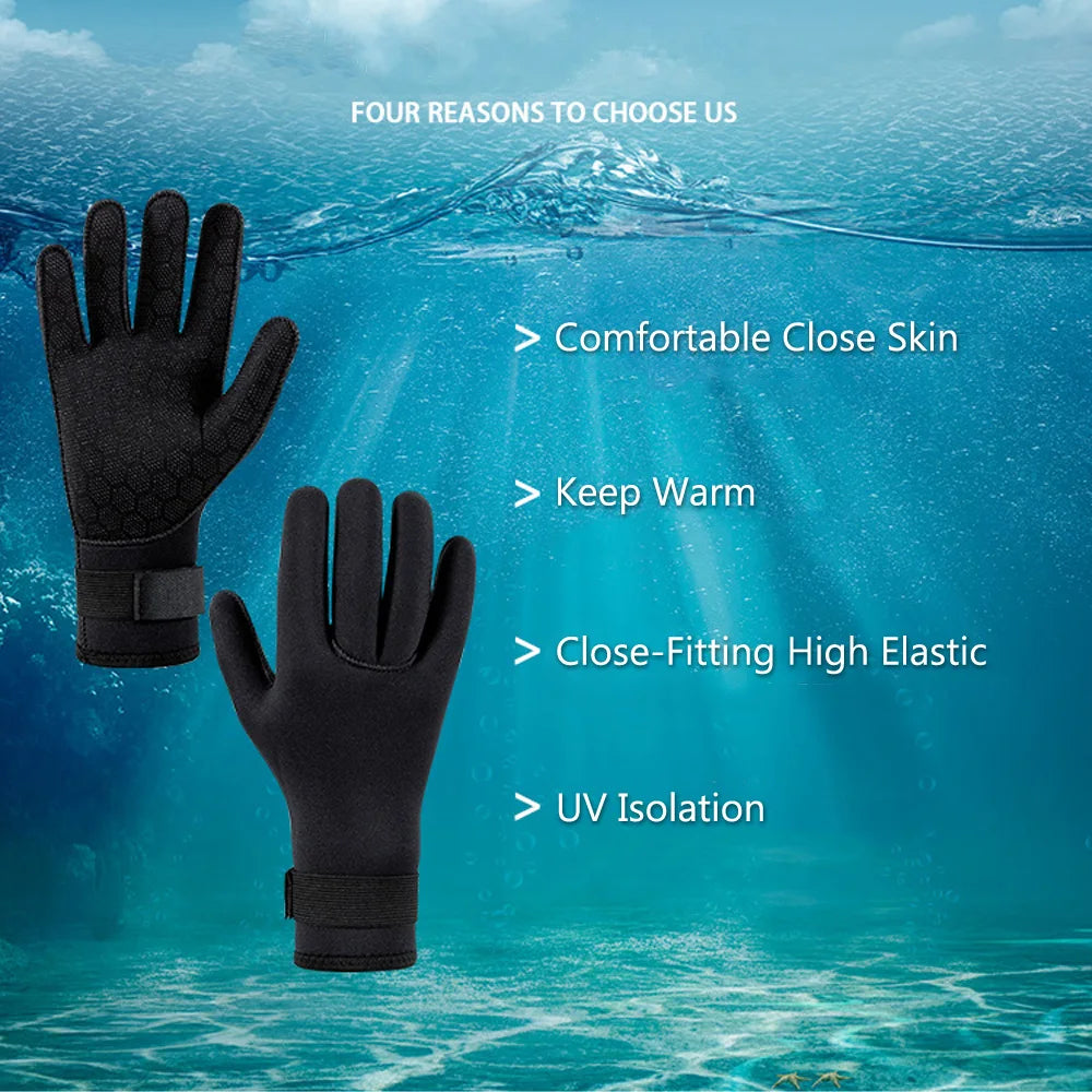 Diving Surfing Gloves Wetsuit Thermal Non-Slip Flexibl 