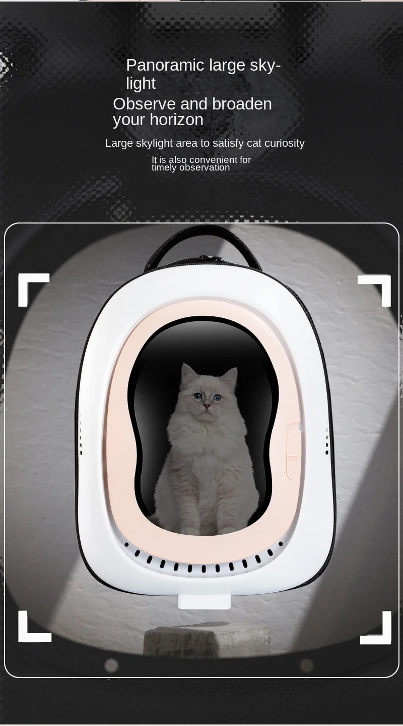 Large Capacity Portable Breathable Cat Bag Travel Space Capsule Shading Shoulder Pet Backpack Suitable for Cats Cat Supplies