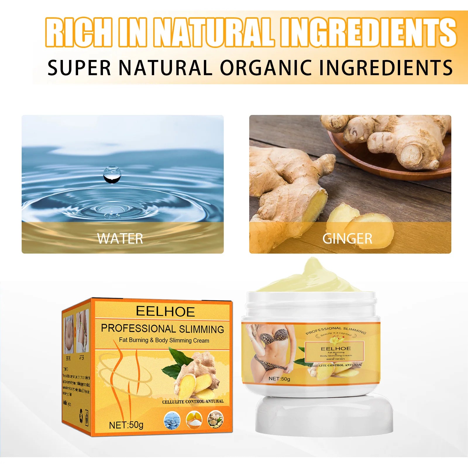 Ginger Massage Cream Slimming Body Fat Burner Product