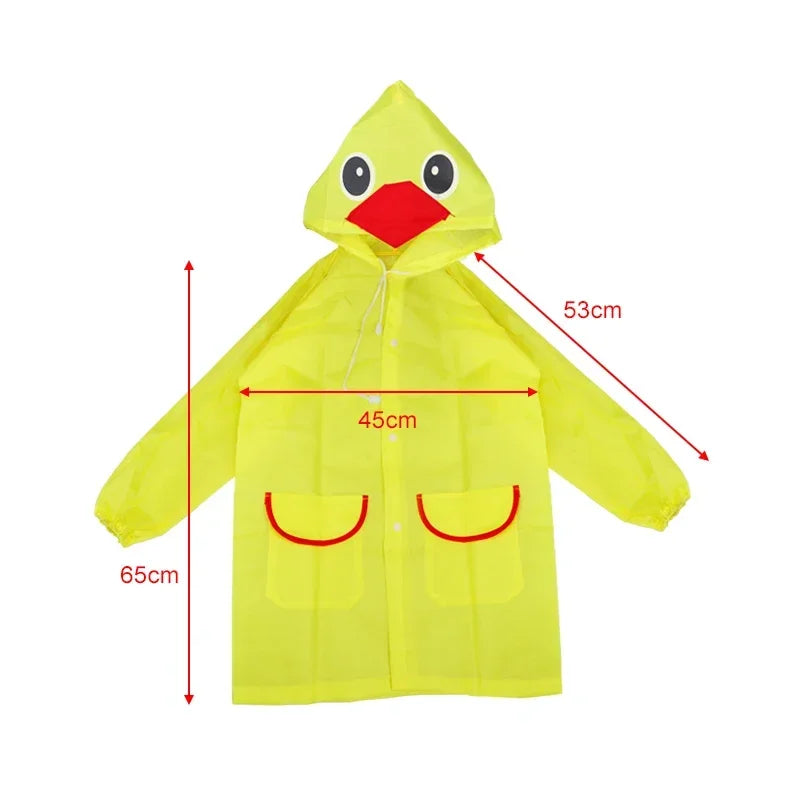 Chubasquero de dibujos animados para niños, Poncho de lluvia plegable, impermea