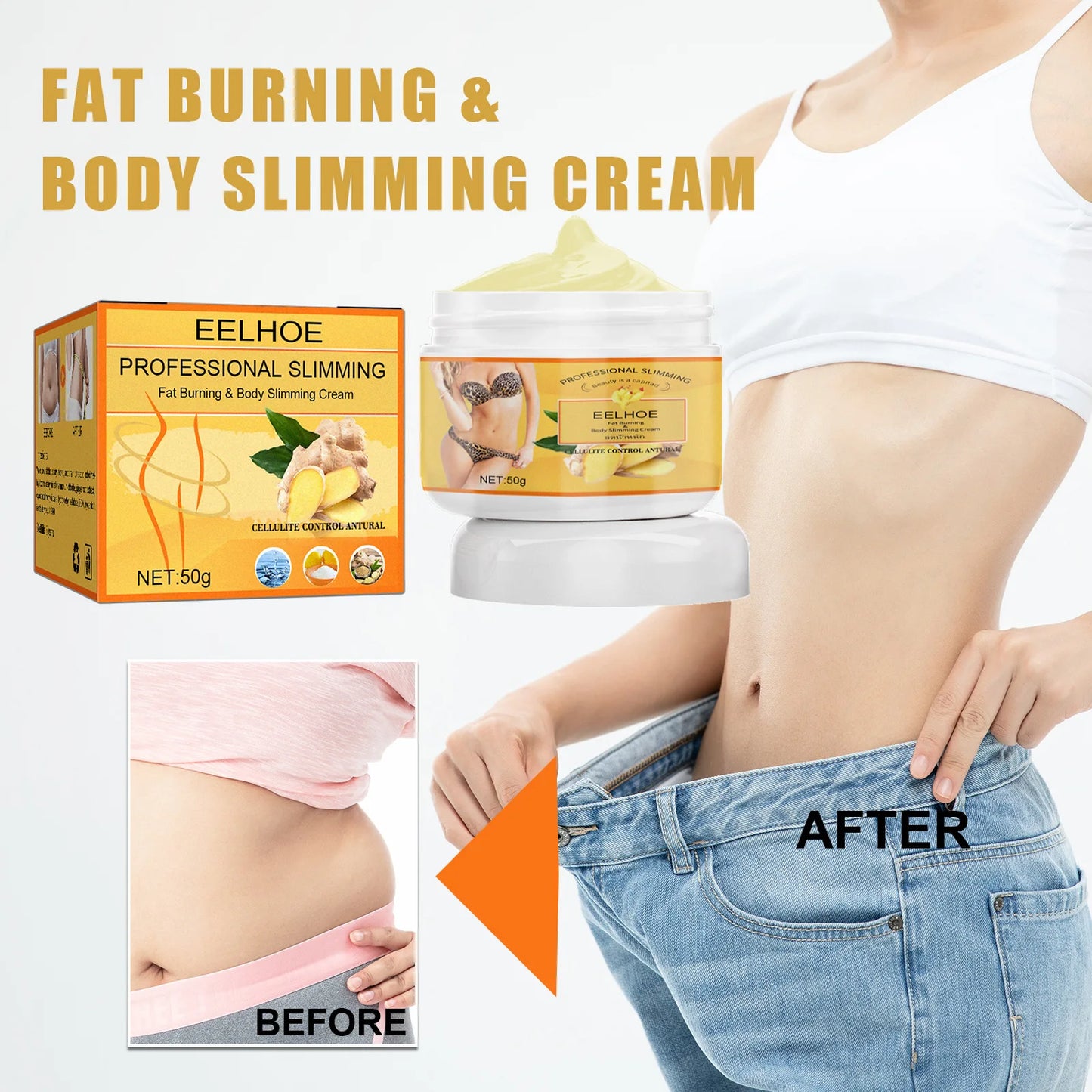 Ginger Massage Cream Slimming Body Fat Burner Product 