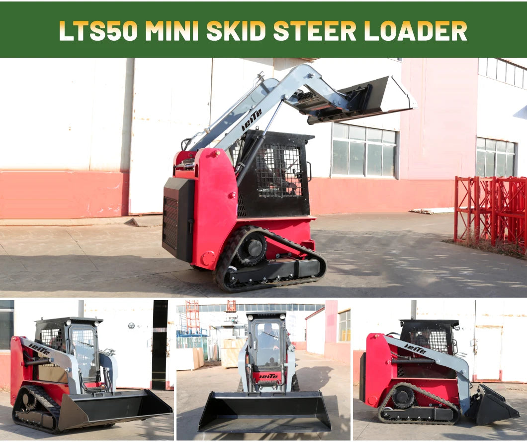 Small Rubber Tracked Skid Steer Loader Fork Skid Steer Loader 