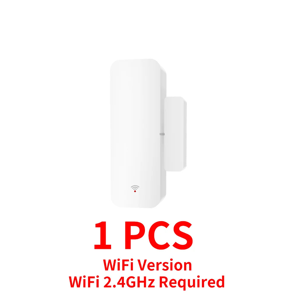 Sensor de puerta Tuya Zigbee con WiFi, Detector abierto y cerrado, alarma inteligente para el hogar, protección de seguridad, funciona con Aleax Smart Life