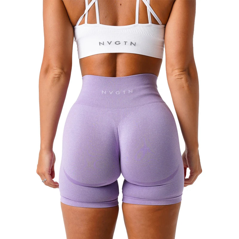 NVGTN-pantalones cortos sin costuras para mujer, Shorts de entrenamiento con realce, ropa deportiva para gimnasio, Yoga