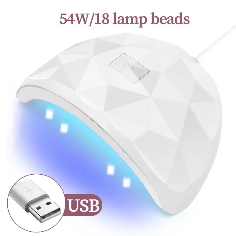 LULAA-Lámpara de secado con 18 luces UV USB para curado de Gel, máquina de fototerapia LED para uñas, herramienta de manicura profesional, equipo de salón