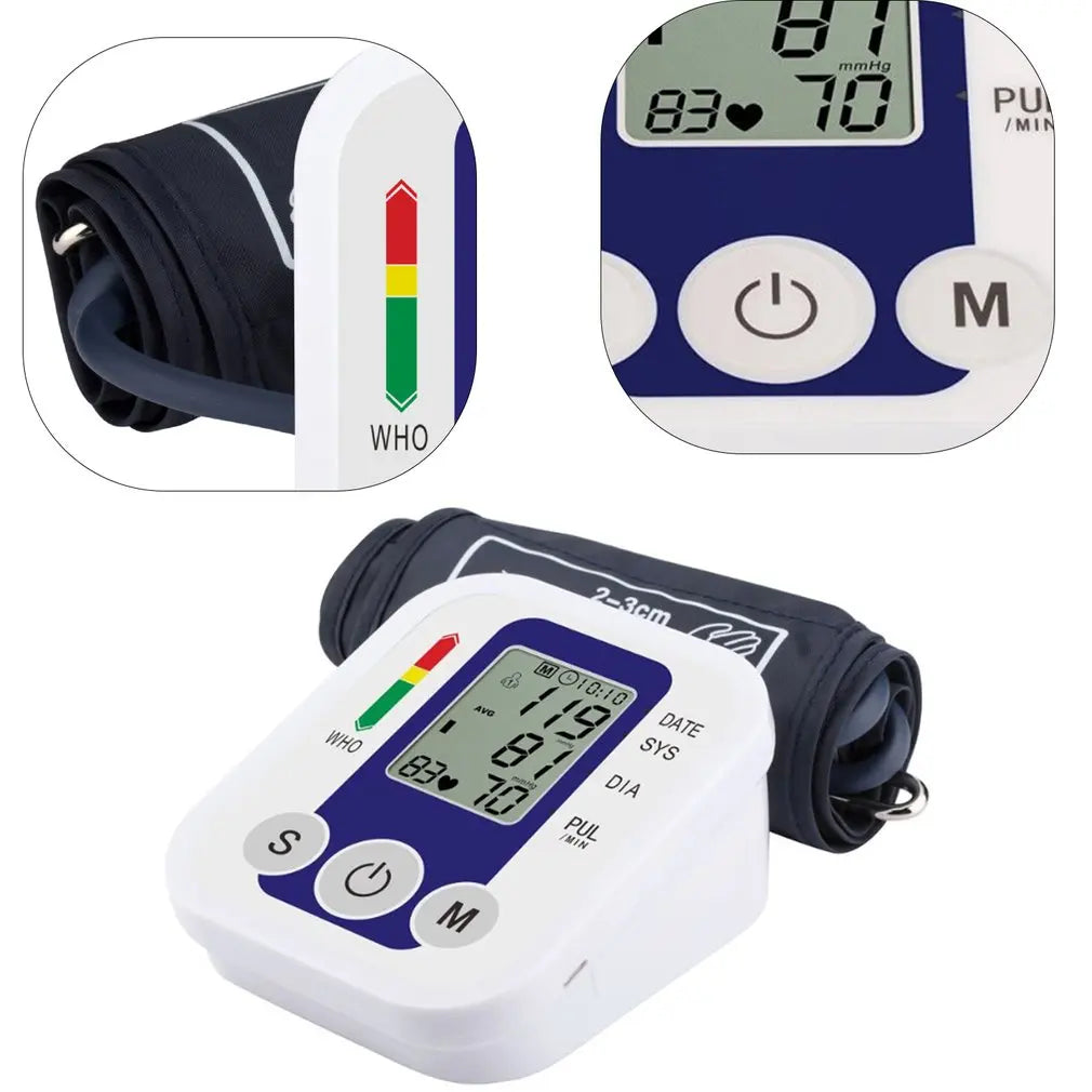Monitor de presión arterial de brazo, equipo de BP, tonómetro portátil médic