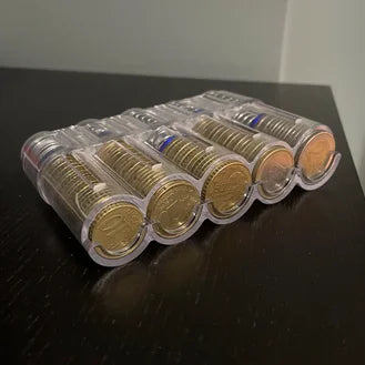 Caja de plástico para guardar monedas de coche, organizador de dinero en efecti