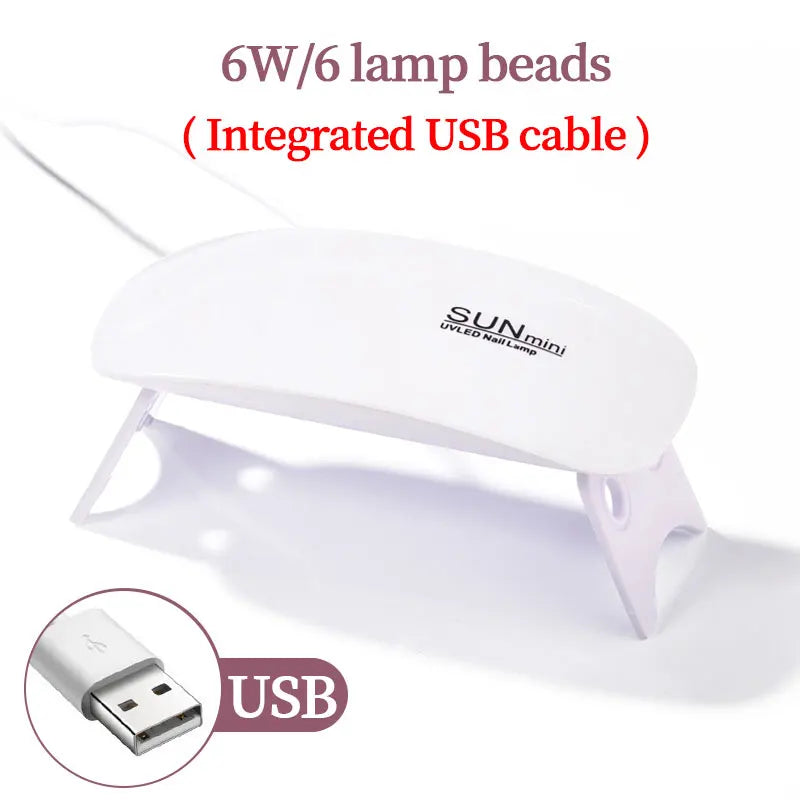 LULAA-Lámpara de secado con 18 luces UV USB para curado de Gel, máquina de fototerapia LED para uñas, herramienta de manicura profesional, equipo de salón