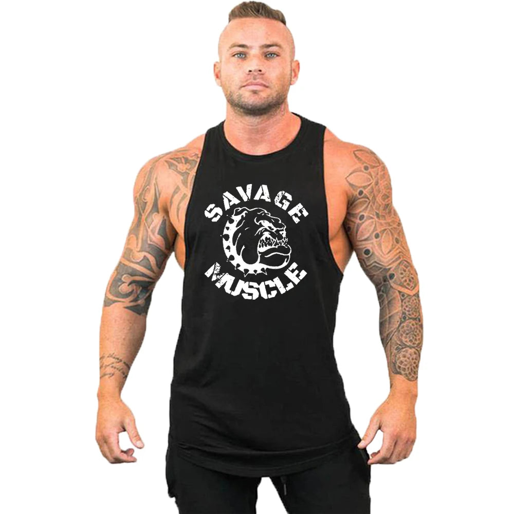 Men's Cotton Sleeveless Shirt Workout Tank Tops 